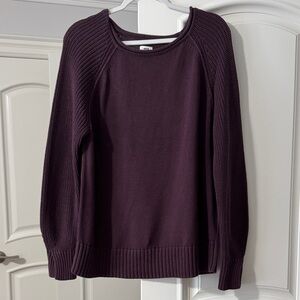 Aerie Deep Purple Crew Neck Sweater